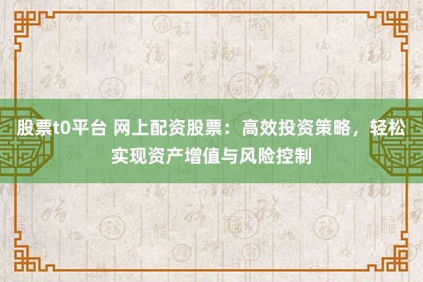 股票t0平台 网上配资股票：高效投资策略，轻松实现资产增值与风险控制