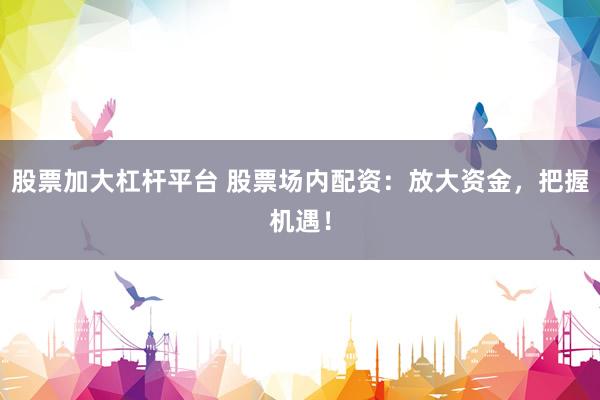 股票加大杠杆平台 股票场内配资：放大资金，把握机遇！