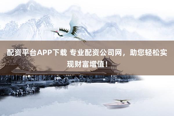 配资平台APP下载 专业配资公司网，助您轻松实现财富增值！