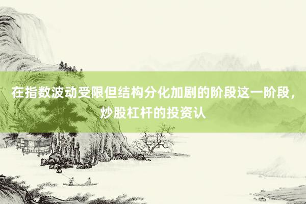 在指数波动受限但结构分化加剧的阶段这一阶段，炒股杠杆的投资认